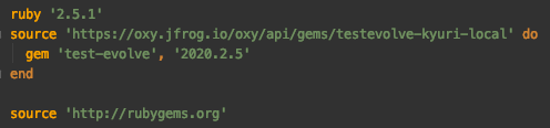 Could Not Find Gem &#39;test-evolve&#39; GemFile