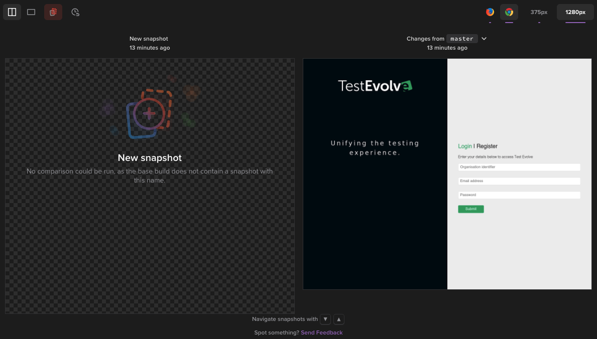 Visual Regression Testing with Percy Test Evolve Documentation