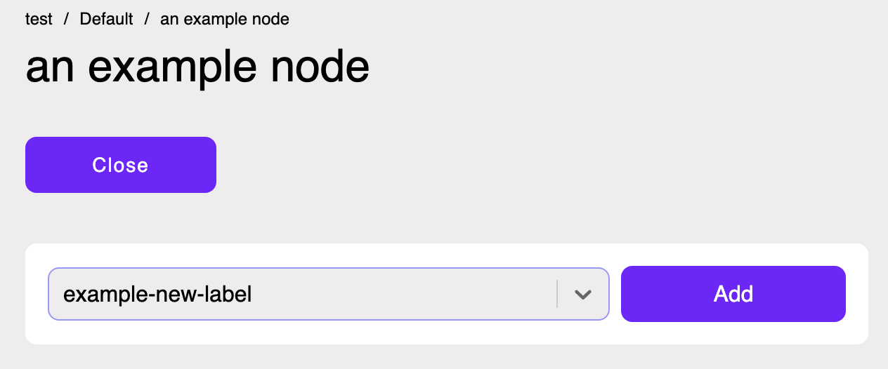 Add Label to a Node