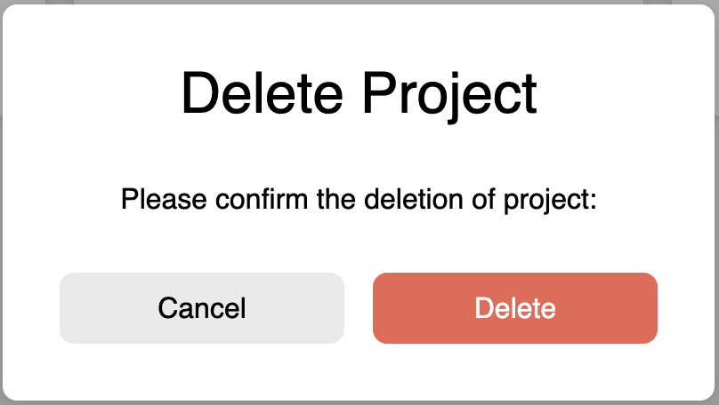 Delete Project Modal