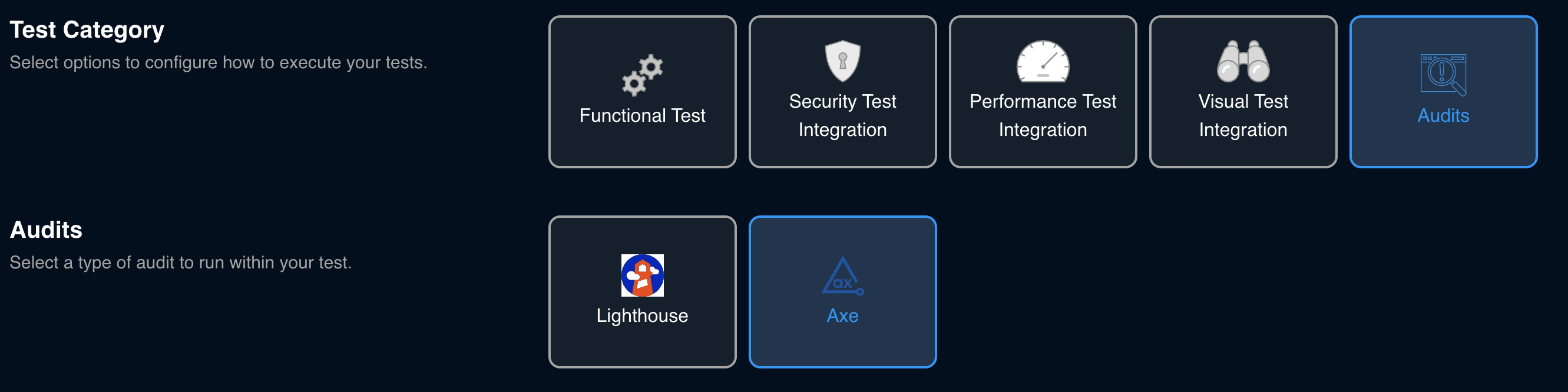 Flare Configuration for Accessibility Test