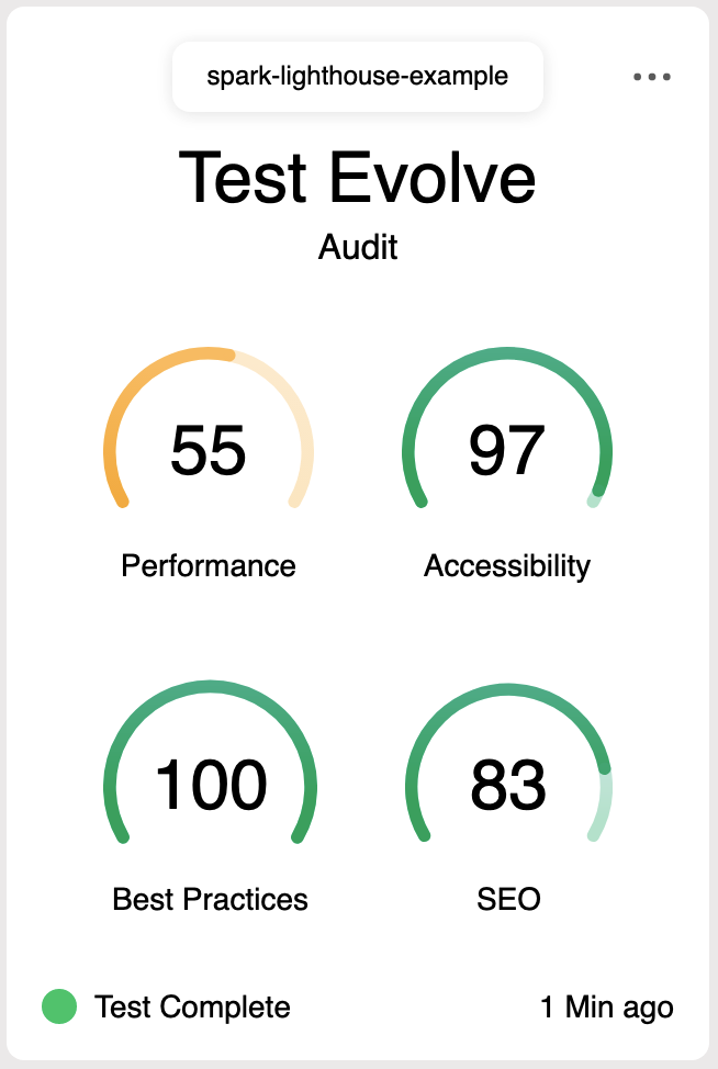 Spark Audit Run Card